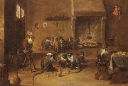 David Teniers Mokeys in a Tavern Germany oil painting artist